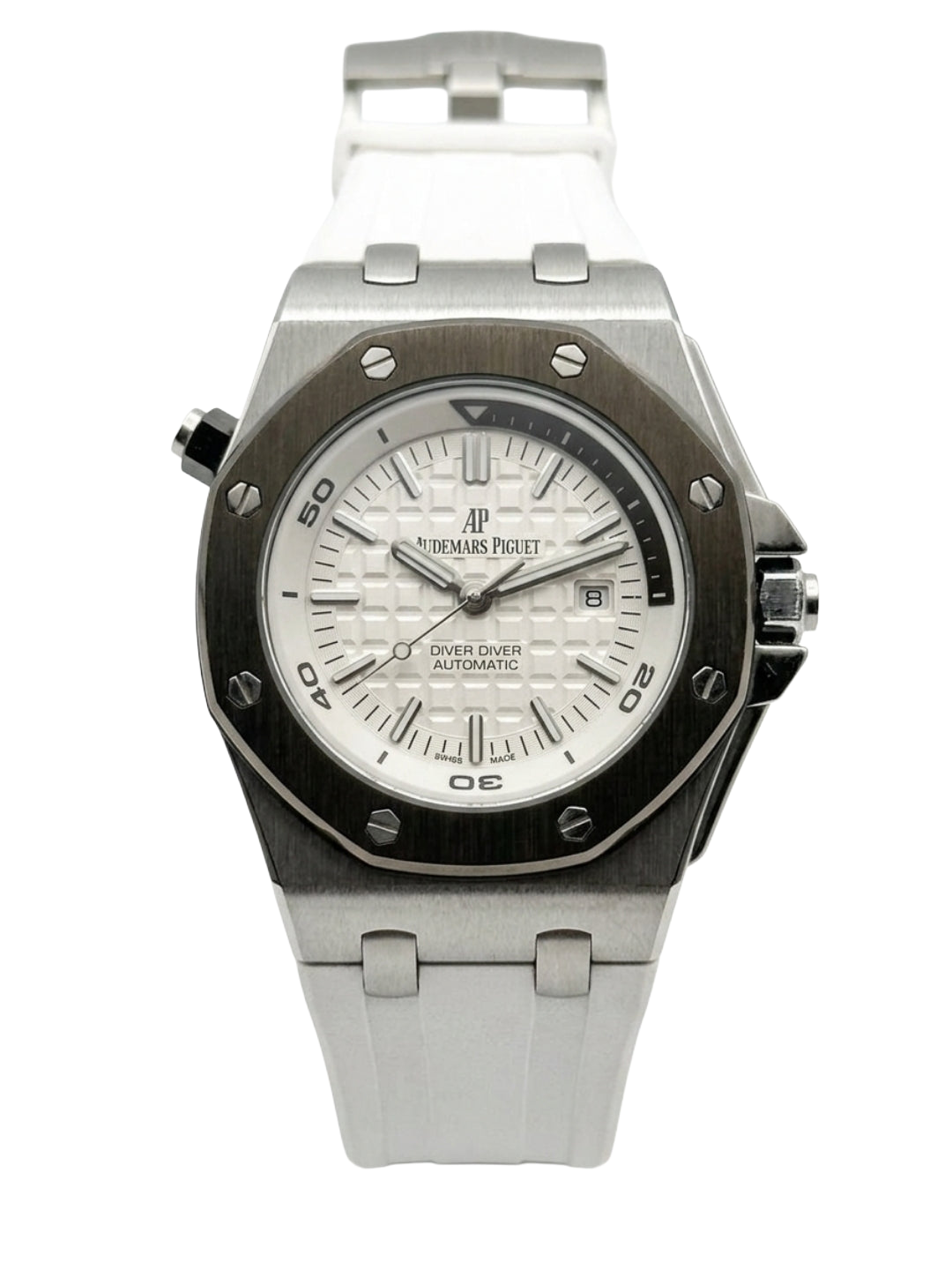 Audemars Piguet Royal Oak Offshore Diver - White Dial & Rubber Strap Watch