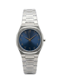 Bestwin Luxury Arabic Dial Watch - Sunray Blue Face & Silver Integrated Steel