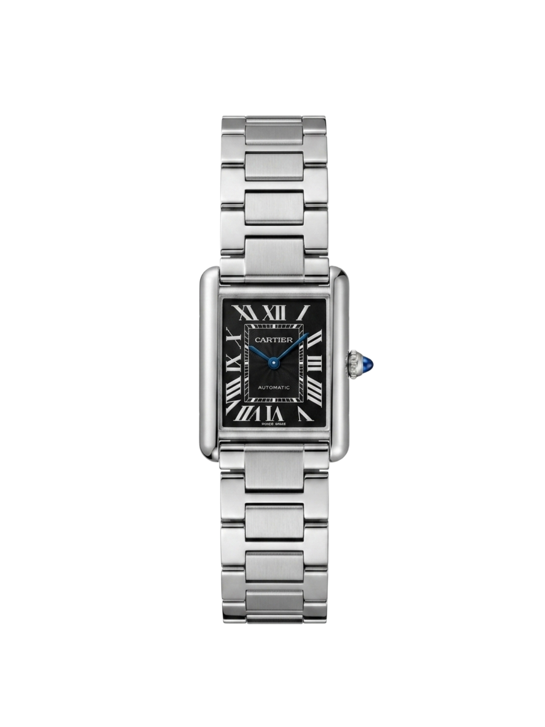 Cartier Tank Must Automatic - Black Dial & Steel Bracelet Watch