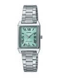 Casio Tank Retro Quartz Watch - Tiffany Blue Dial & Roman Numerals