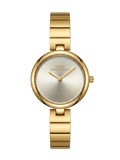 Elegant Choice: IBSO Luxury Women's Gold Watch with Silver Sunray Dial