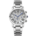 IBSO Luxury Business Watch - Silver Stainless Steel with Roman Numeral Dial
