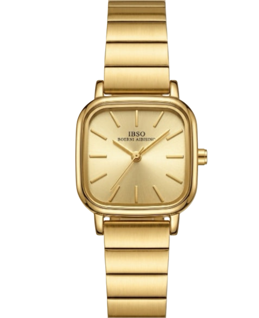 IBSO Luxury Square Gold Watch – Chic Champagne Dial for Women
