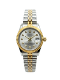 Rolex Lady-Datejust Two-Tone - Silver Dial with Diamond Markers