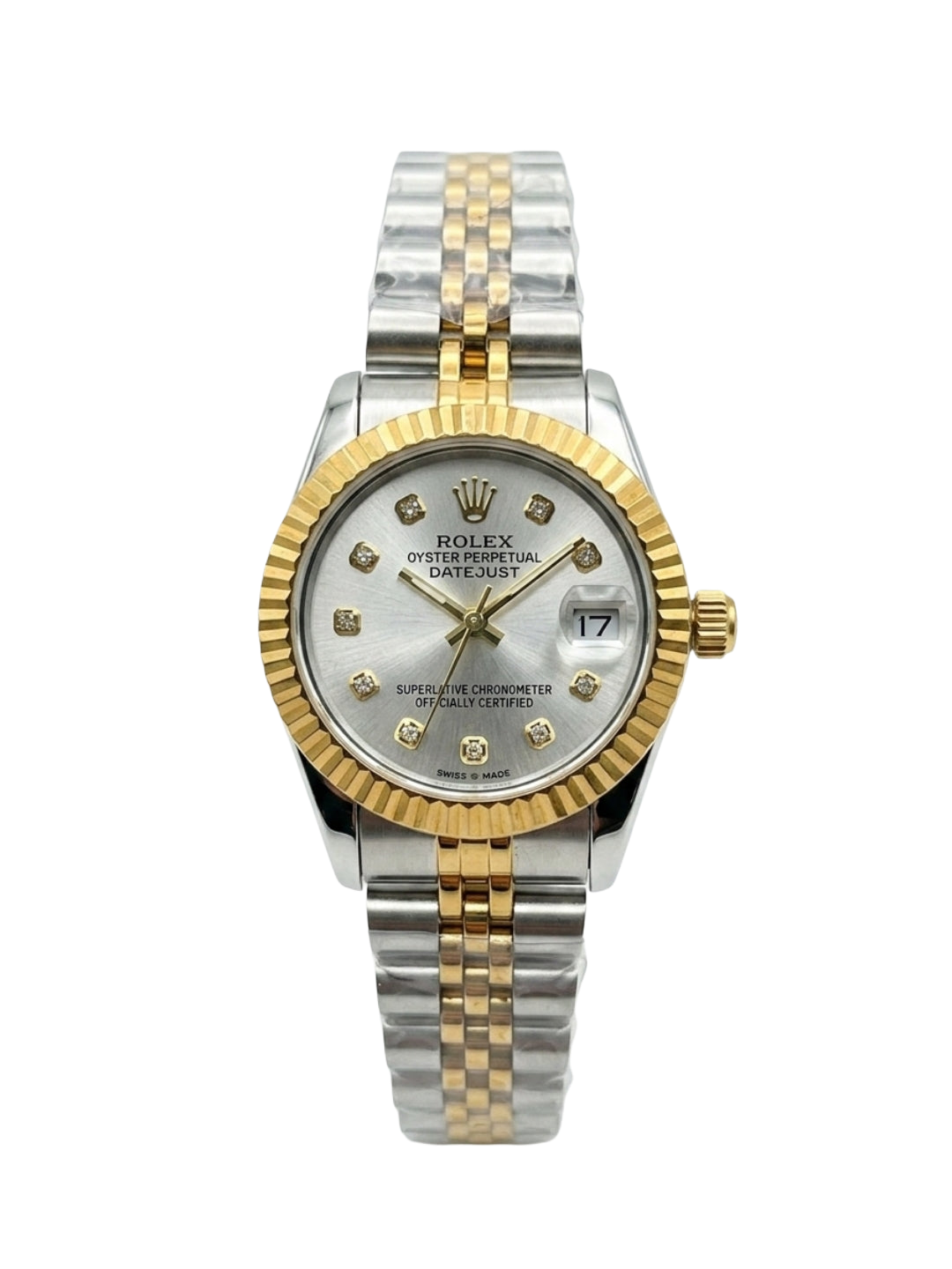 Rolex Lady-Datejust Two-Tone - Silver Dial with Diamond Markers