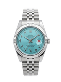 Rolex Datejust 41 - Tiffany Turquoise Arabic Dial & Silver Jubilee Bracelet