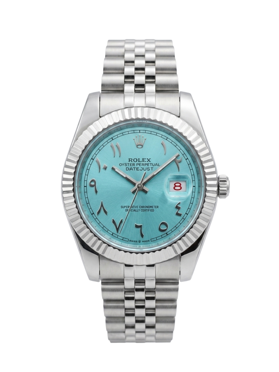 Rolex Datejust 41 - Tiffany Turquoise Arabic Dial & Silver Jubilee Bracelet