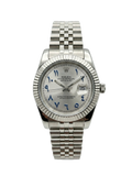 Rolex Datejust 41 - Silver Dial with Blue Arabic Numerals & Jubilee Bracelet