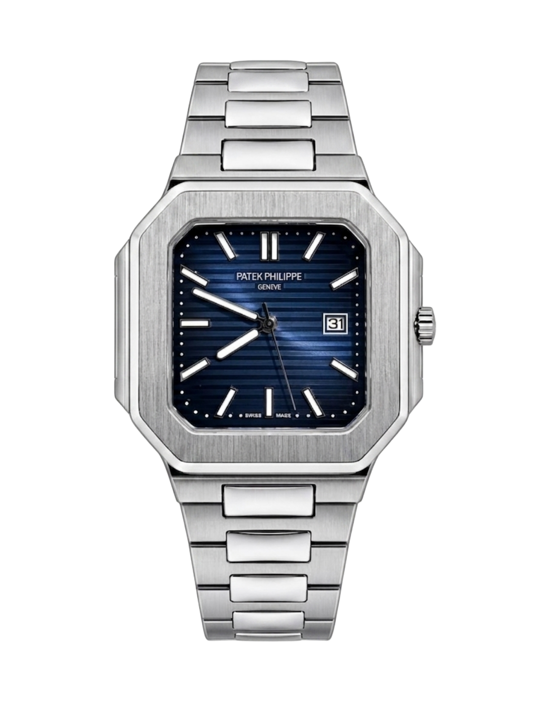 Patek Philippe Nautilus Luxury Men's Watch - Blue Dial Steel Bracelet - 5711 Style