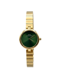 Modern & Elegant: IBSO Ladies Gold Color Watch with Emerald Green Dial