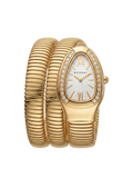 Luxury Bvlgari-Style Serpenti Tubogas Watch – Rose Gold & Diamonds