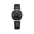 IBSO Elegant All-Black Watch – Roman Numeral Dial with Premium Black Leather Strap
