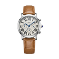 IBSO Luxury Chronograph Men's Watch – Roman Numeral Dial with Blue Hands & Crocodile Pattern Leather Strap