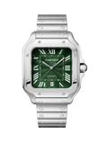 Cartier Santos Silver Green Men