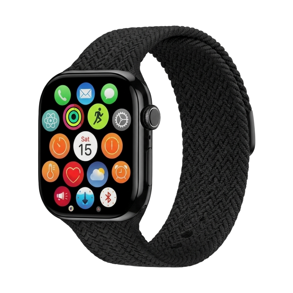 Haino Teko Smart Watch | Black Braided Loop, Fitness & Health Tracker