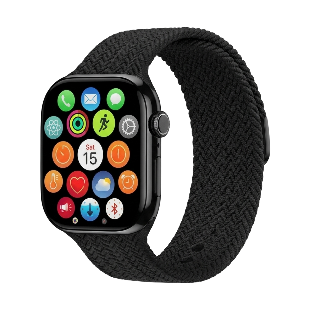 Haino Teko Smart Watch | Black Braided Loop, Fitness & Health Tracker