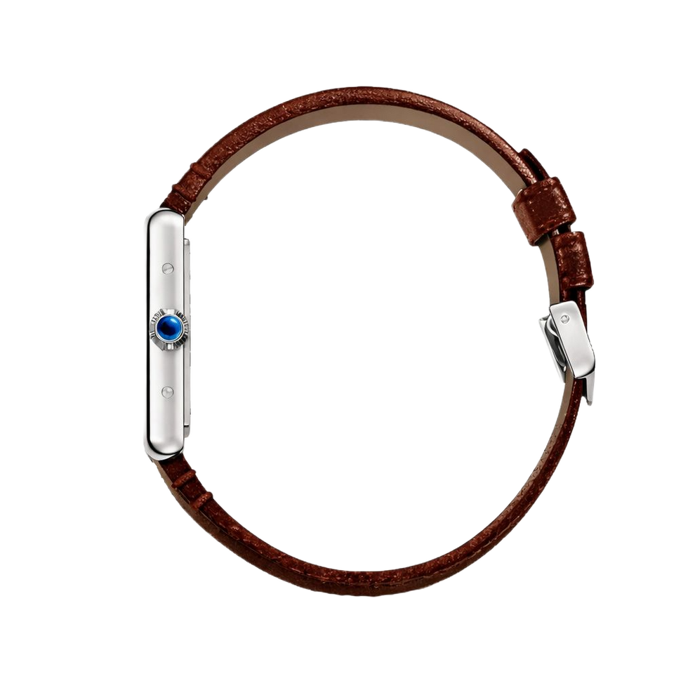 Cartier Tank Brown/Silver Men 18mm