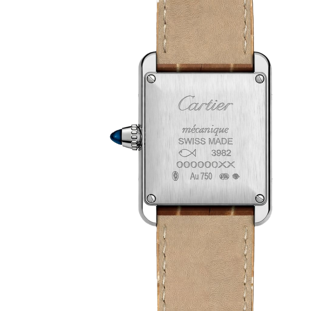 Cartier Tank Brown/Silver Men 18mm