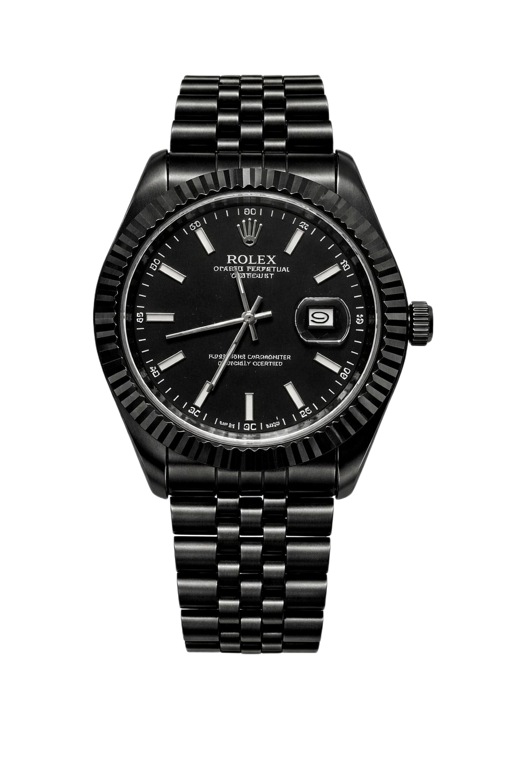 Rolex Oyster Datejust Glassy Back All Black Men